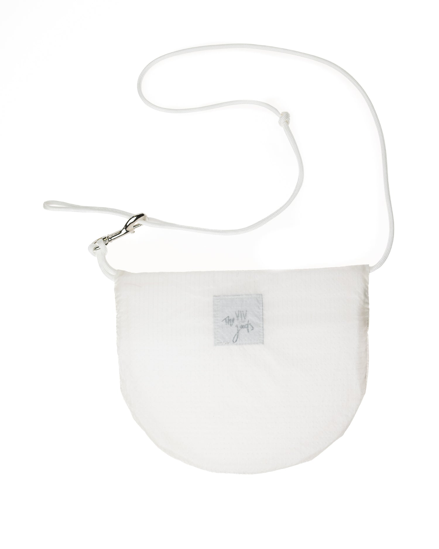 white / clear cross body bag made from upcycled paragliders